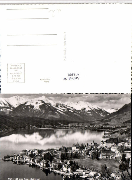 503599,Millstatt am See Totale Bergkulisse