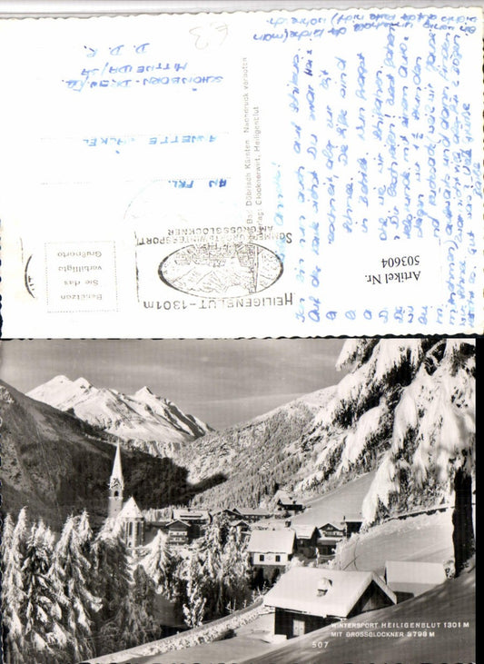 503604,Heiligenblut Totale m. Großglockner Bergkulisse Winterbild