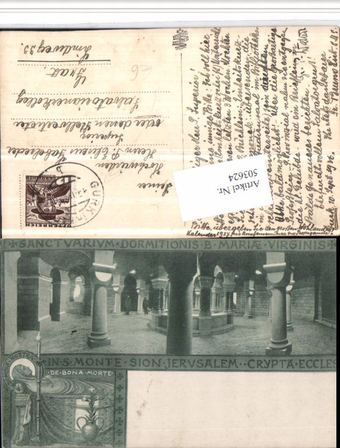 503624,Gurk Dom Krypta Säulen De Bona Morte Mehrbildkarte