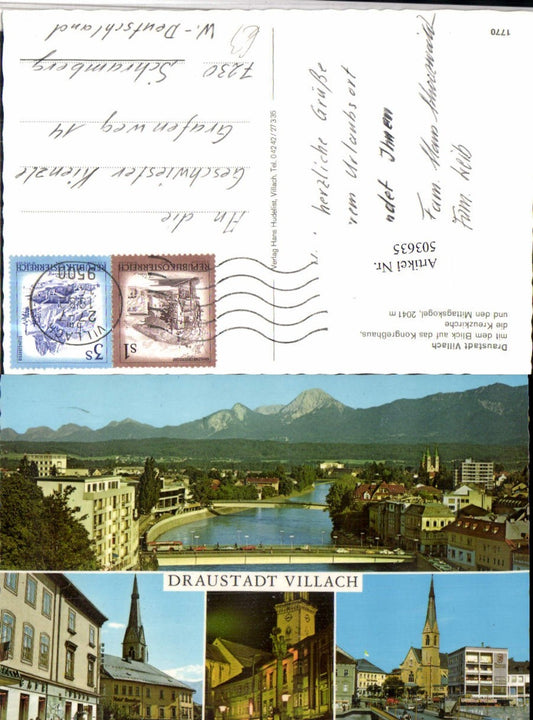 503635,Villach Teilansicht Kreuzkirche Brücke Mehrbildkarte