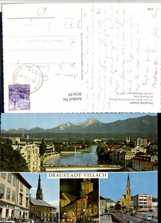 503639,Villach Teilansicht Brücke Kreuzkirche Mehrbildkarte