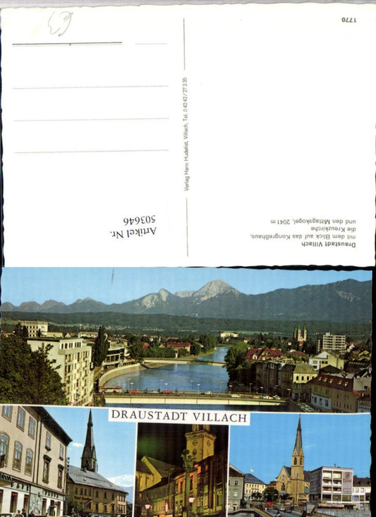 503646,Villach Teilansicht Brücke Kreuzkirche Mehrbildkarte