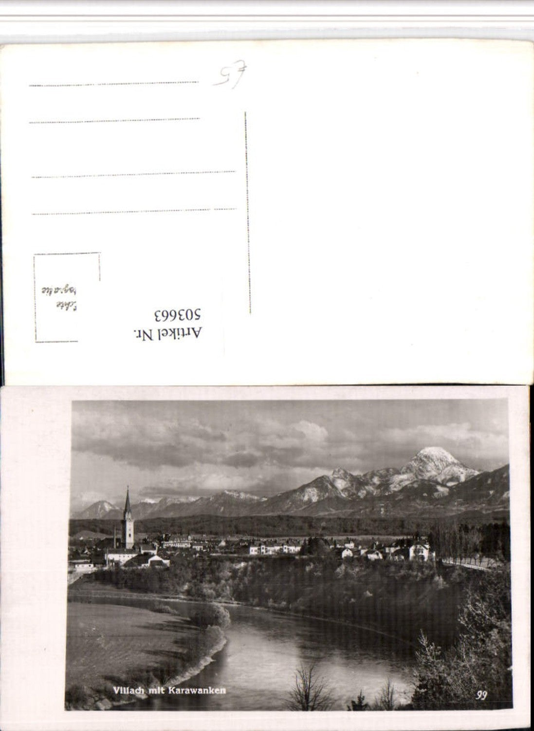503663,Villach Teilansicht m. Karawanken Bergkulisse
