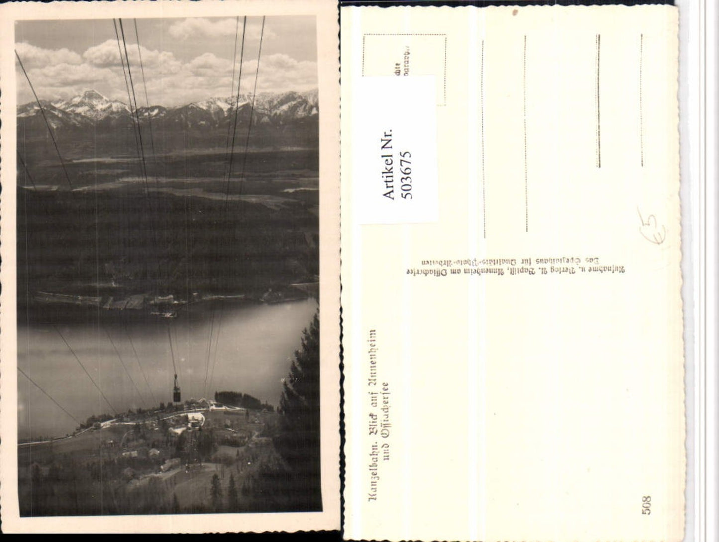 503675,Kanzelbahn Seilbahn Blick auf Annenheim u. Ossiachersee Bergkulisse