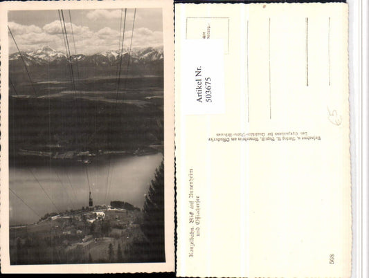 503675,Kanzelbahn Seilbahn Blick auf Annenheim u. Ossiachersee Bergkulisse
