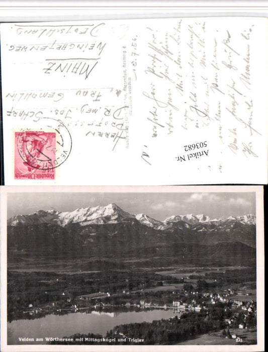 503682,Velden am Wörthersee Totale m. Mittagskogel Bergkulisse