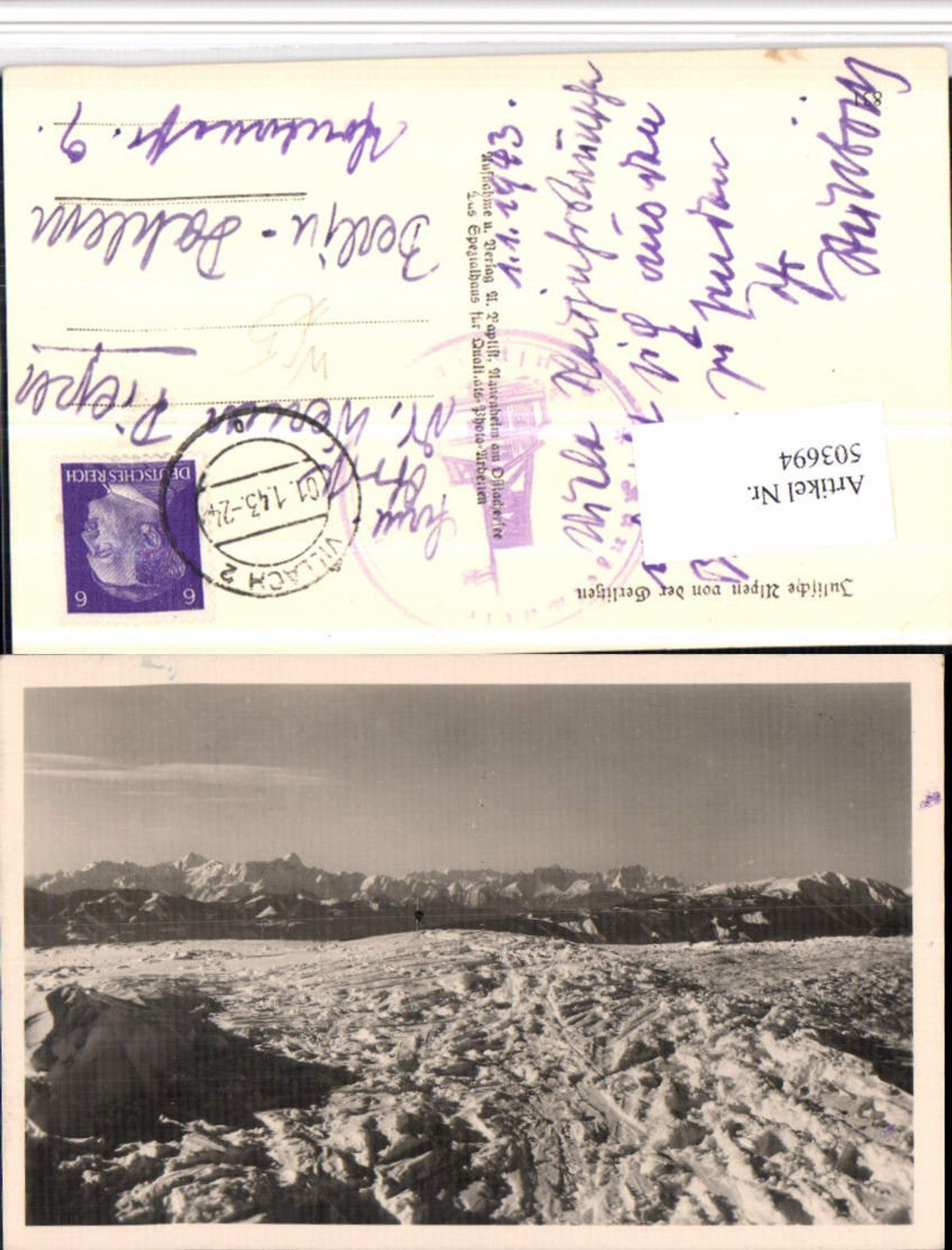 503694,Julische Alpen von d. Gerlitzen b. Arriach Bergkulisse