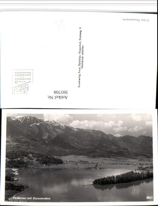 503708,Faakersee See b. Faak m. Karawanken Bergkulisse pub F. Schilcher 2211