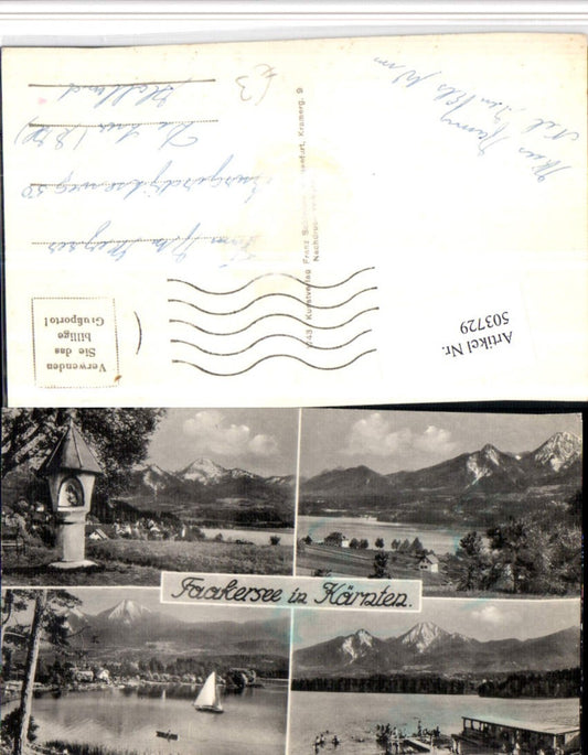 503729,Faakersee See b. Faak Bildstock Strandbad Mehrbildkarte