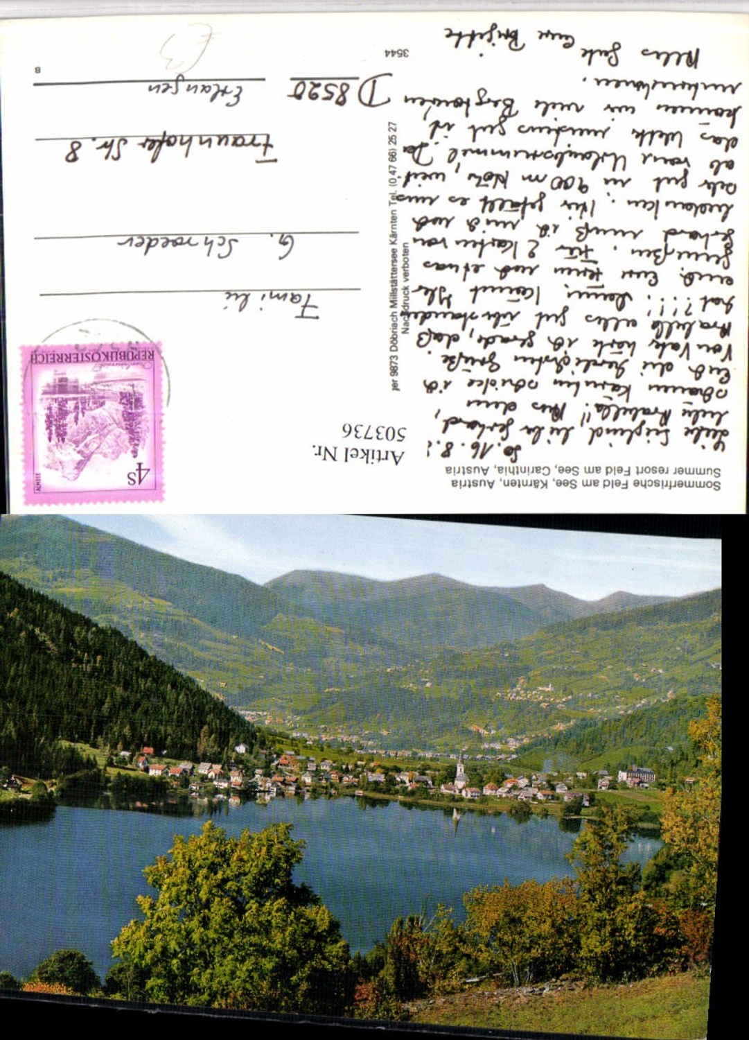 503736,Feld am See Totale Bergkulisse