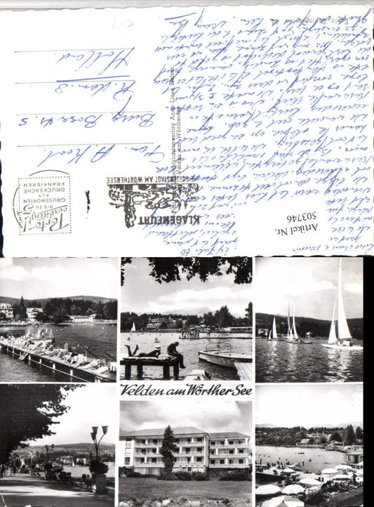 503746,Velden am Wörthersee Strandbad Segelboote Mehrbildkarte