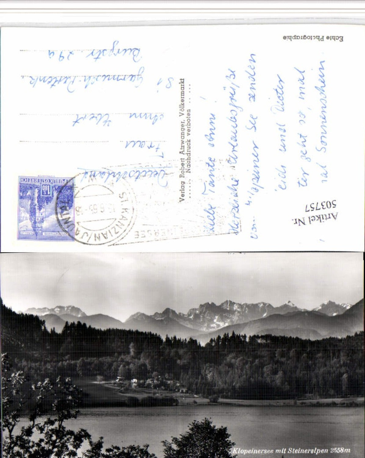 503757, Klopeinersee Lake near St. Kanzian with Steiner Alps mountain scenery