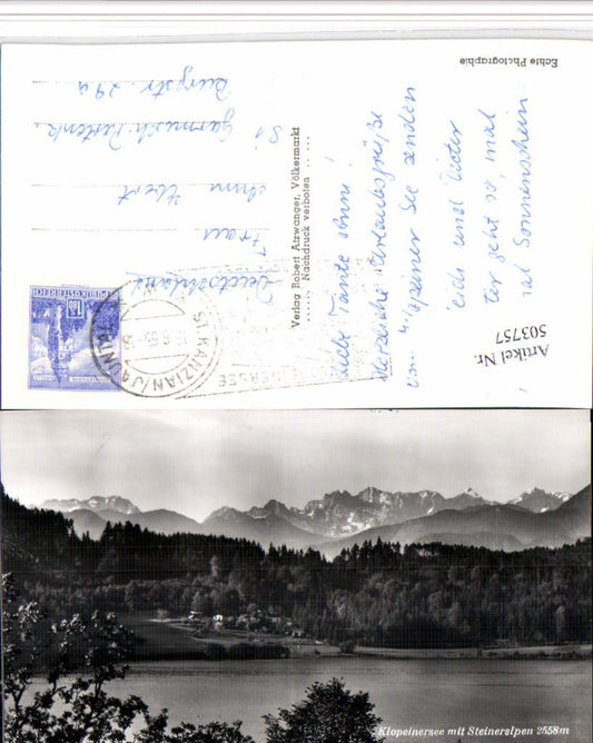 503757,Klopeinersee See b. St. Kanzian m. Steineralpen Bergkulisse