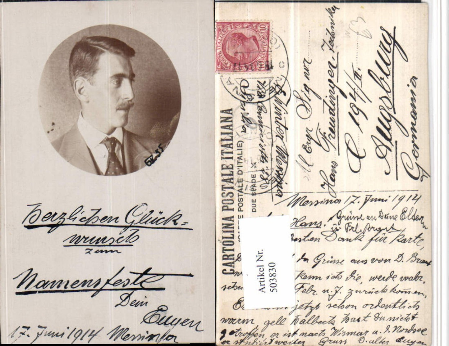 503830,Mann m. Bart Anzug Krawatte Portrait