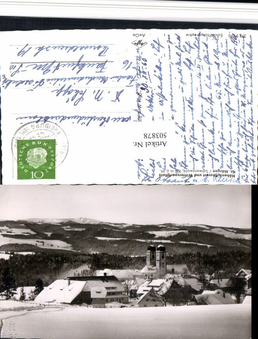 503878, St. Märgen in the Black Forest, partial view, winter scene