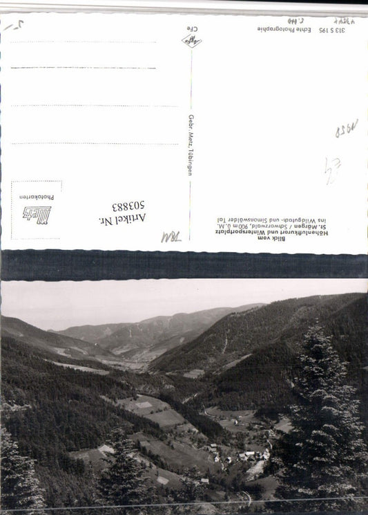 503883, View from St. Märgen in the Black Forest into the Wildgutach Valley