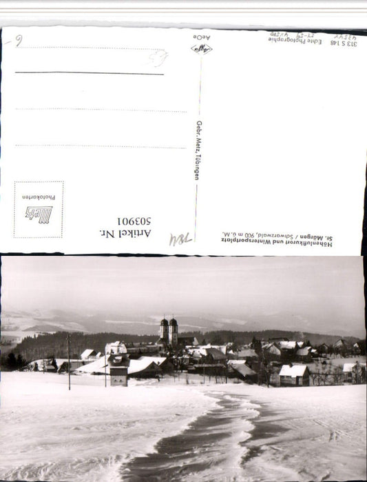503901, St. Märgen in the Black Forest, total winter view