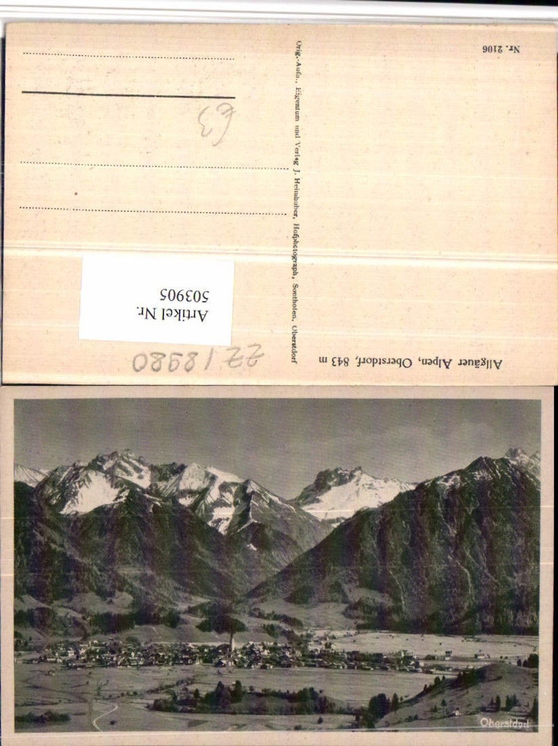 503905,Oberstdorf im Allgäu Totale Bergkulisse