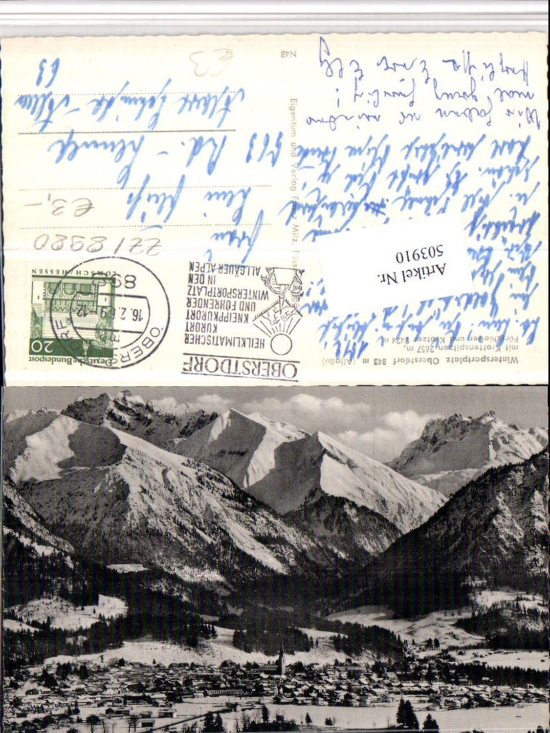 503910,Oberstdorf im Allgäu Totale m. Krottenspitzen Bergkulisse