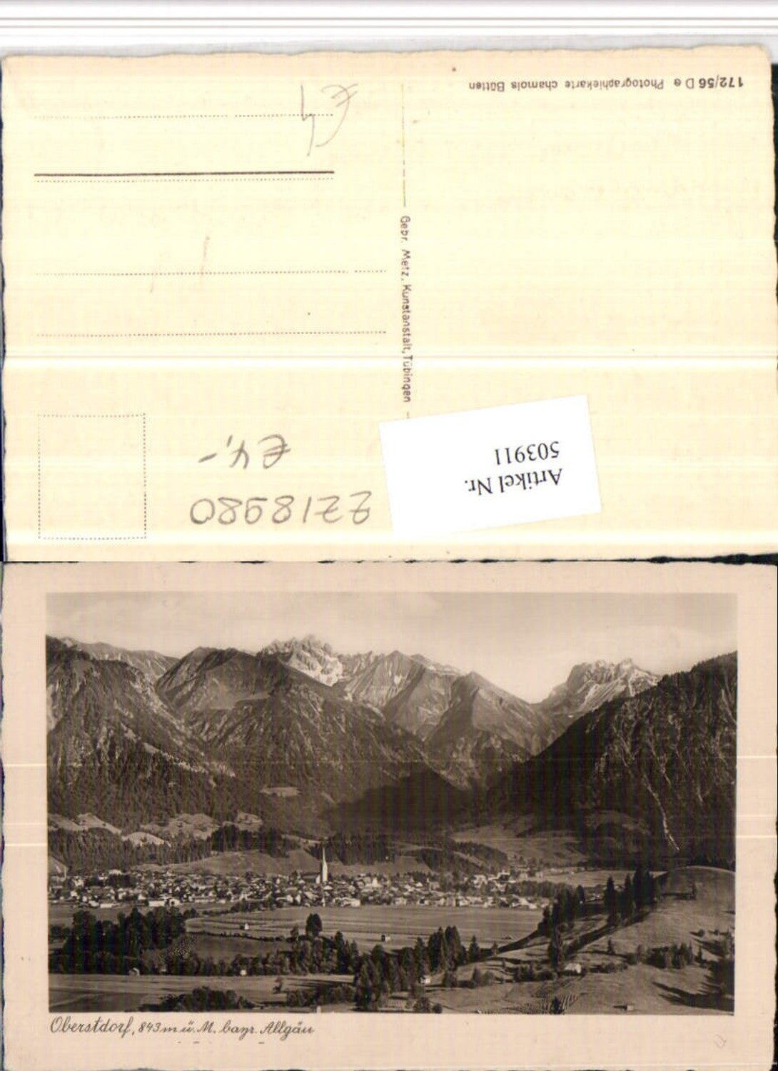503911,Oberstdorf im Allgäu Totale Bergkulisse