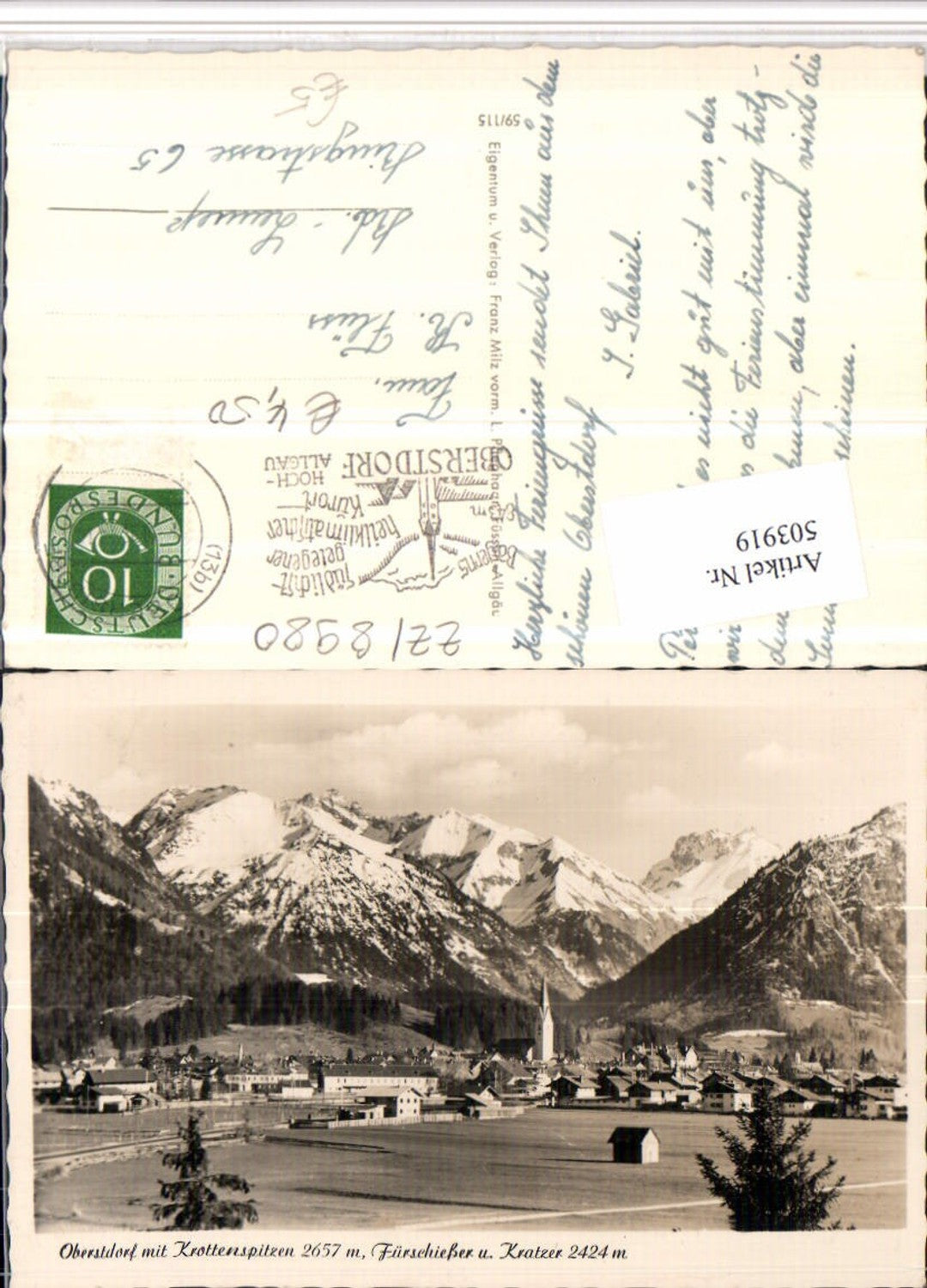 503919,Oberstdorf im Allgäu Totale m. Krottenspitzen Bergkulisse