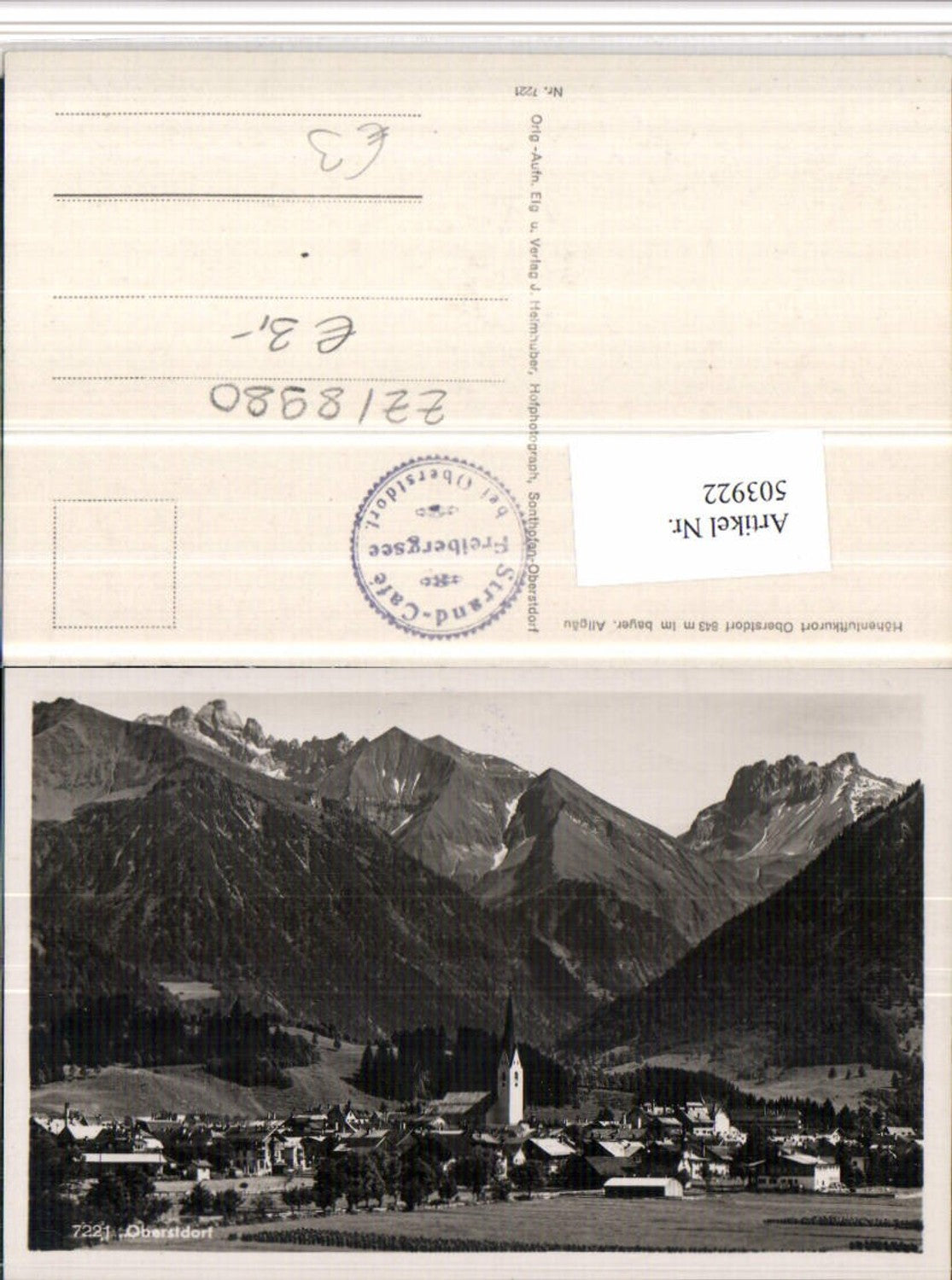 503922,Oberstdorf im Allgäu Totale Bergkulisse