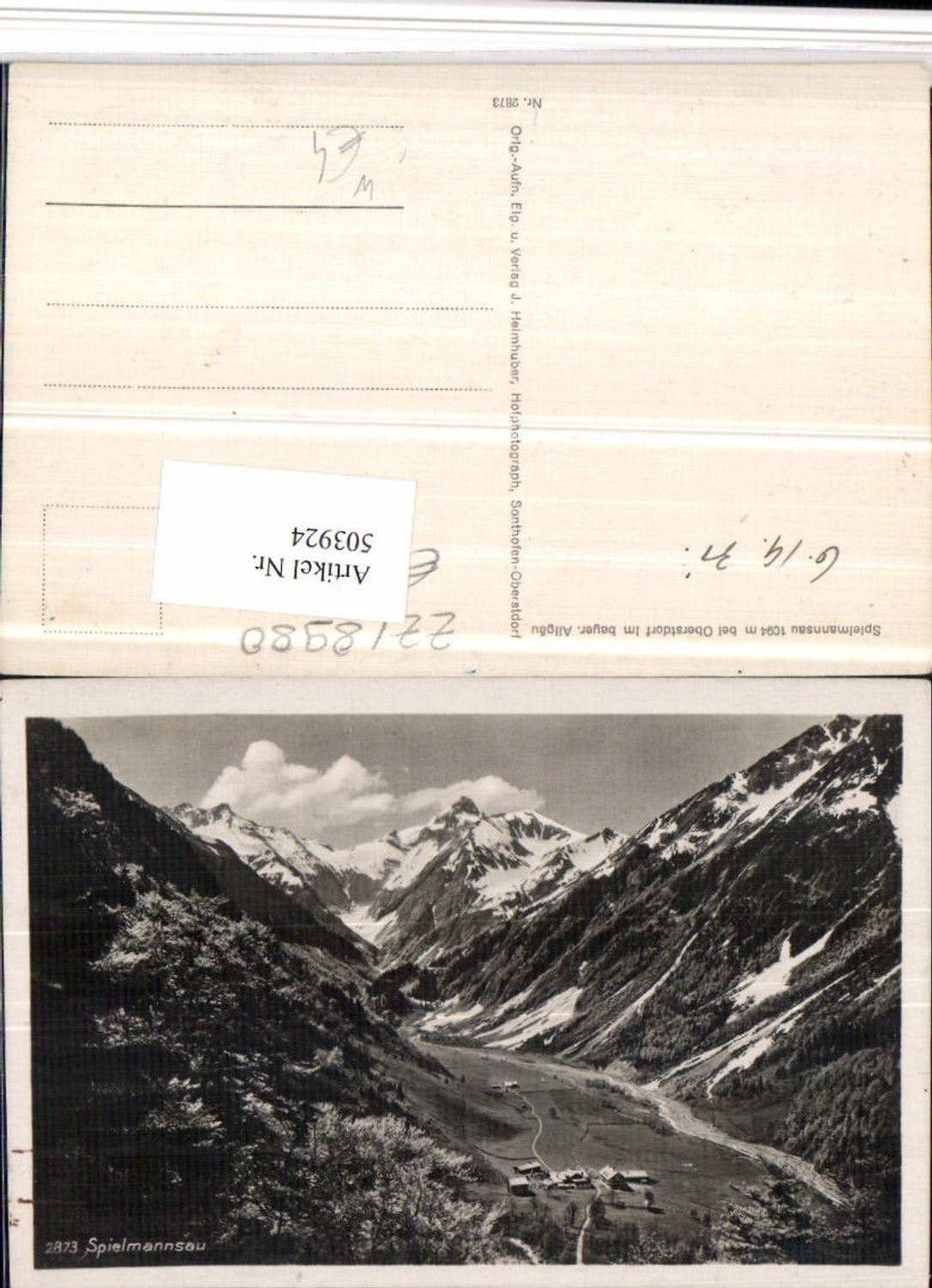 503924,Spielmannsau b. Oberstdorf im Allgäu Bergkulisse