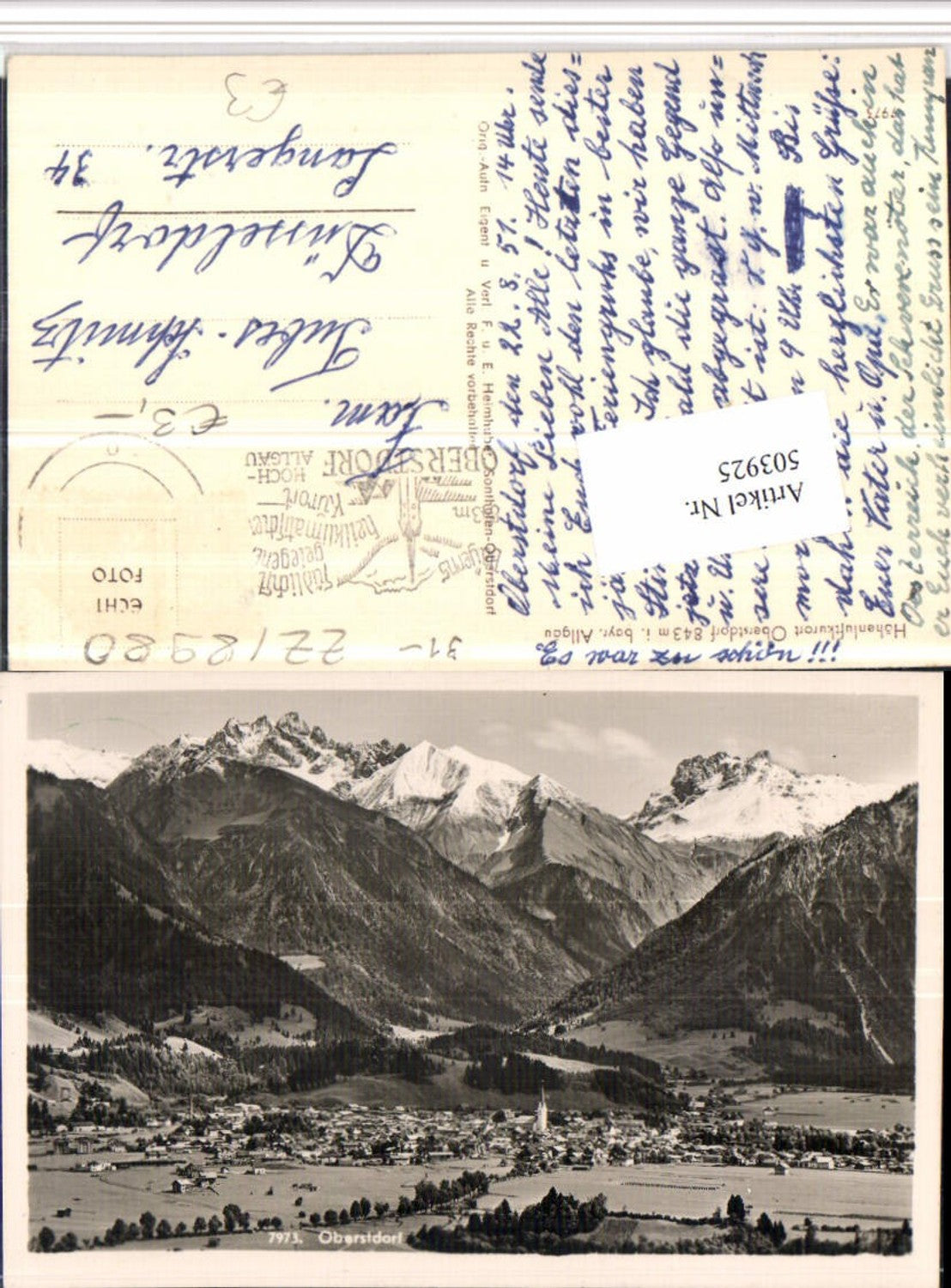 503925,Oberstdorf im Allgäu Totale Bergkulisse
