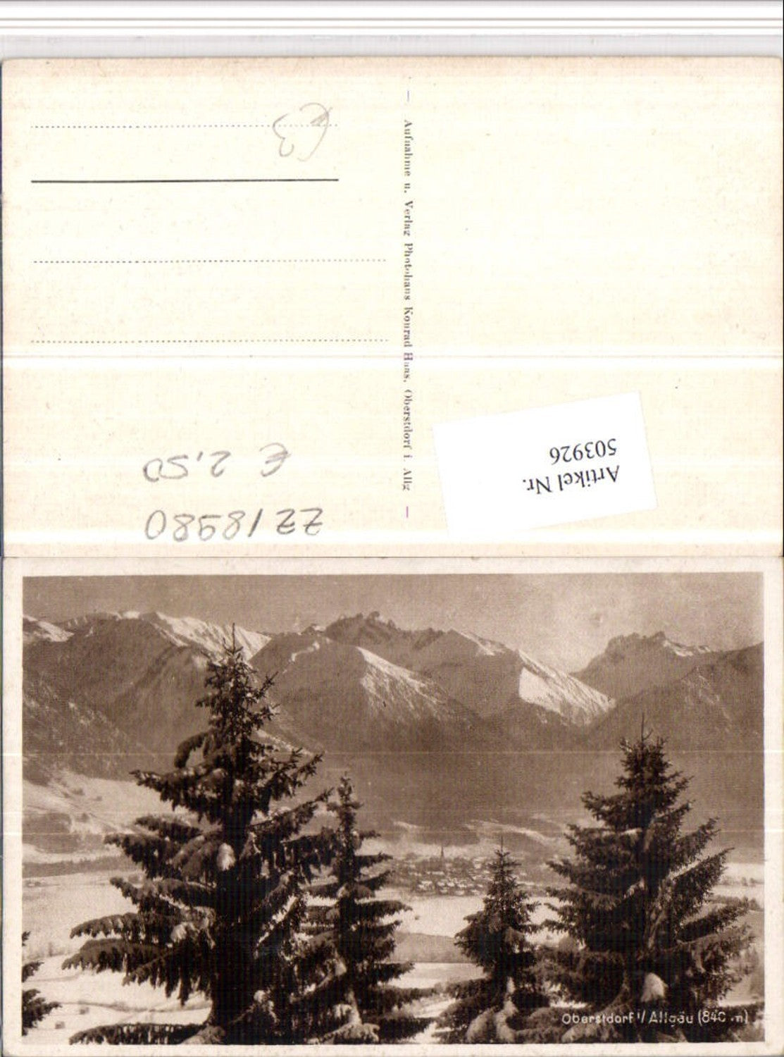 503926,Oberstdorf im Allgäu Totale Bergkulisse Winterbild