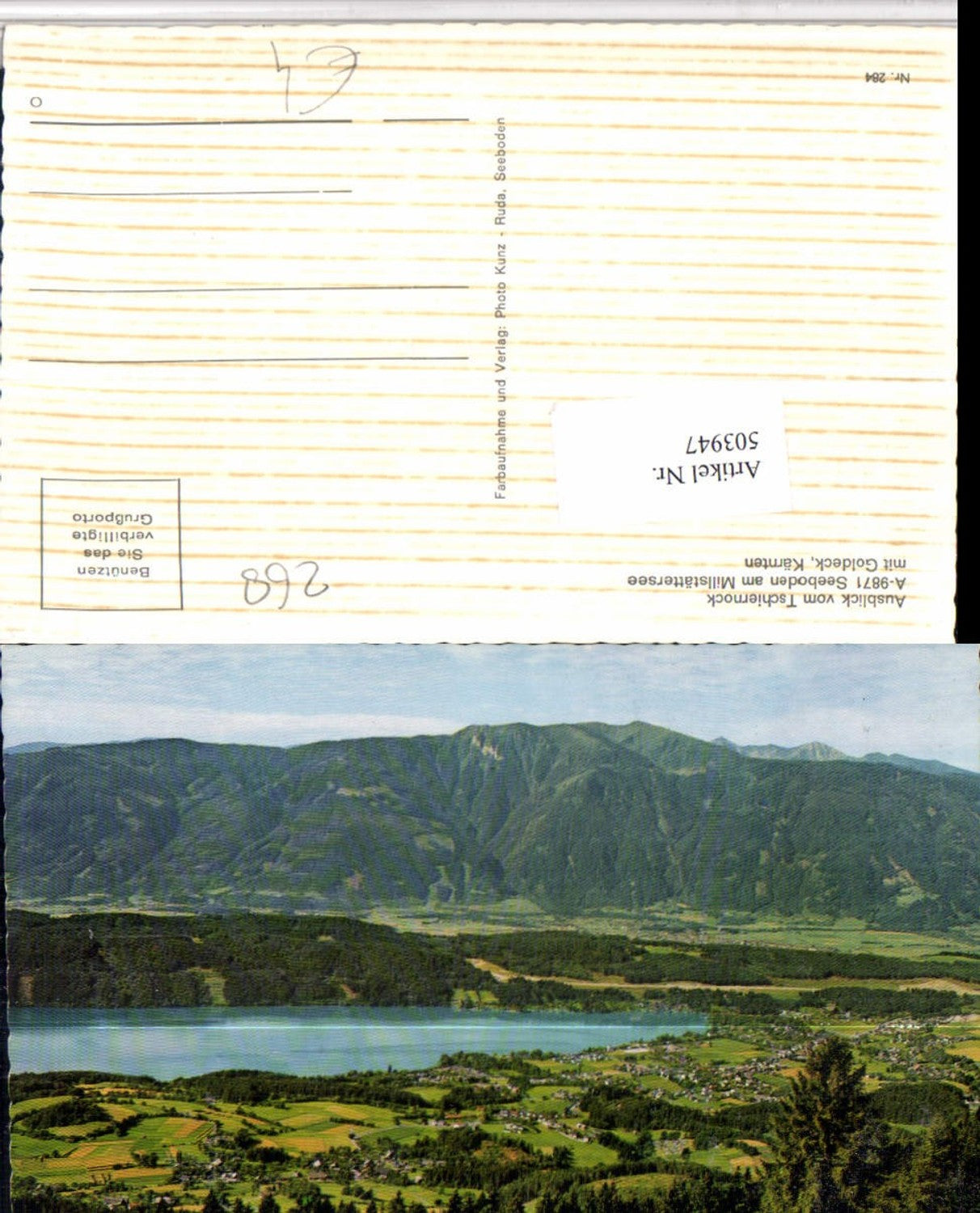 503947,Seeboden am Millstättersee Totale vom Tschiernock Bergkulisse