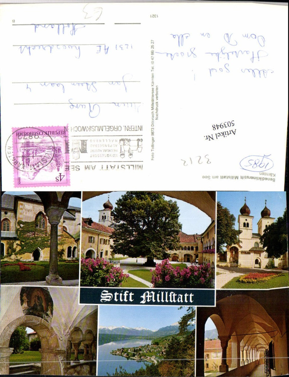503948,Millstatt am See Totale Stift Kreuzgang Arkaden Mehrbildkarte