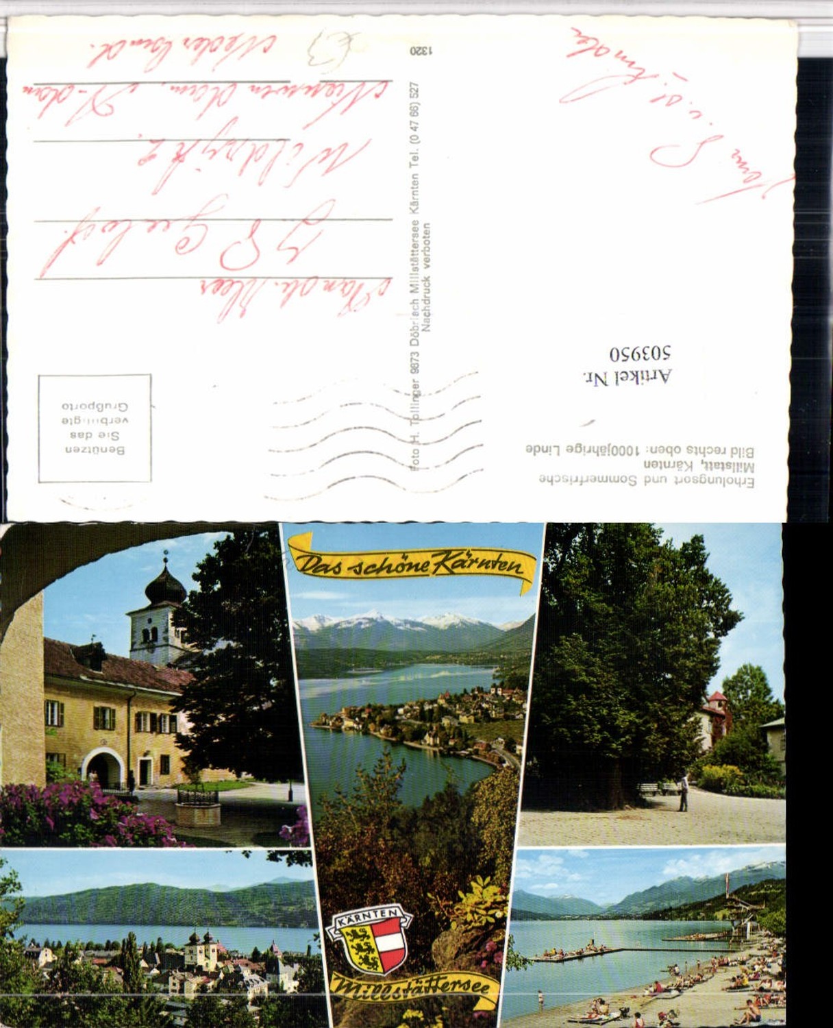 503950,Millstatt am See Totale Strandbad Stift Mehrbildkarte