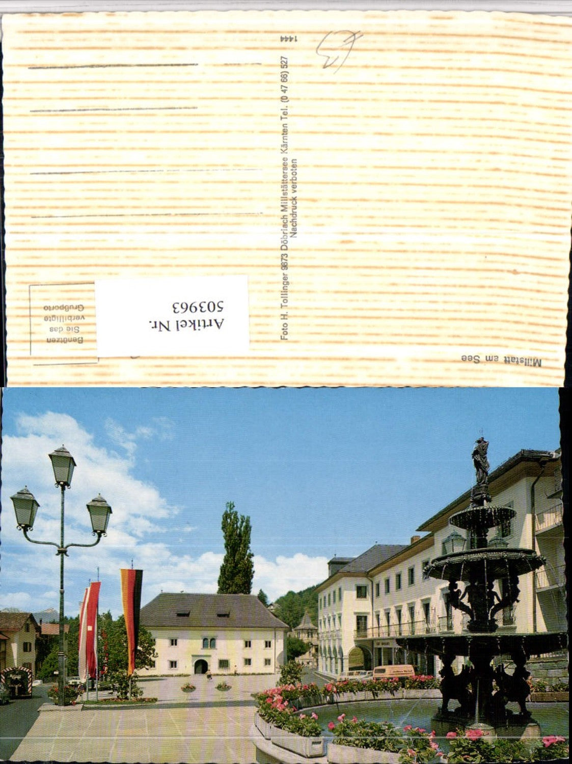 503963,Millstatt am See Hauptplatz Brunnen