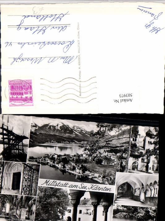 503973,Millstatt am See Totale Stift Arkaden Sprungturm Mehrbildkarte