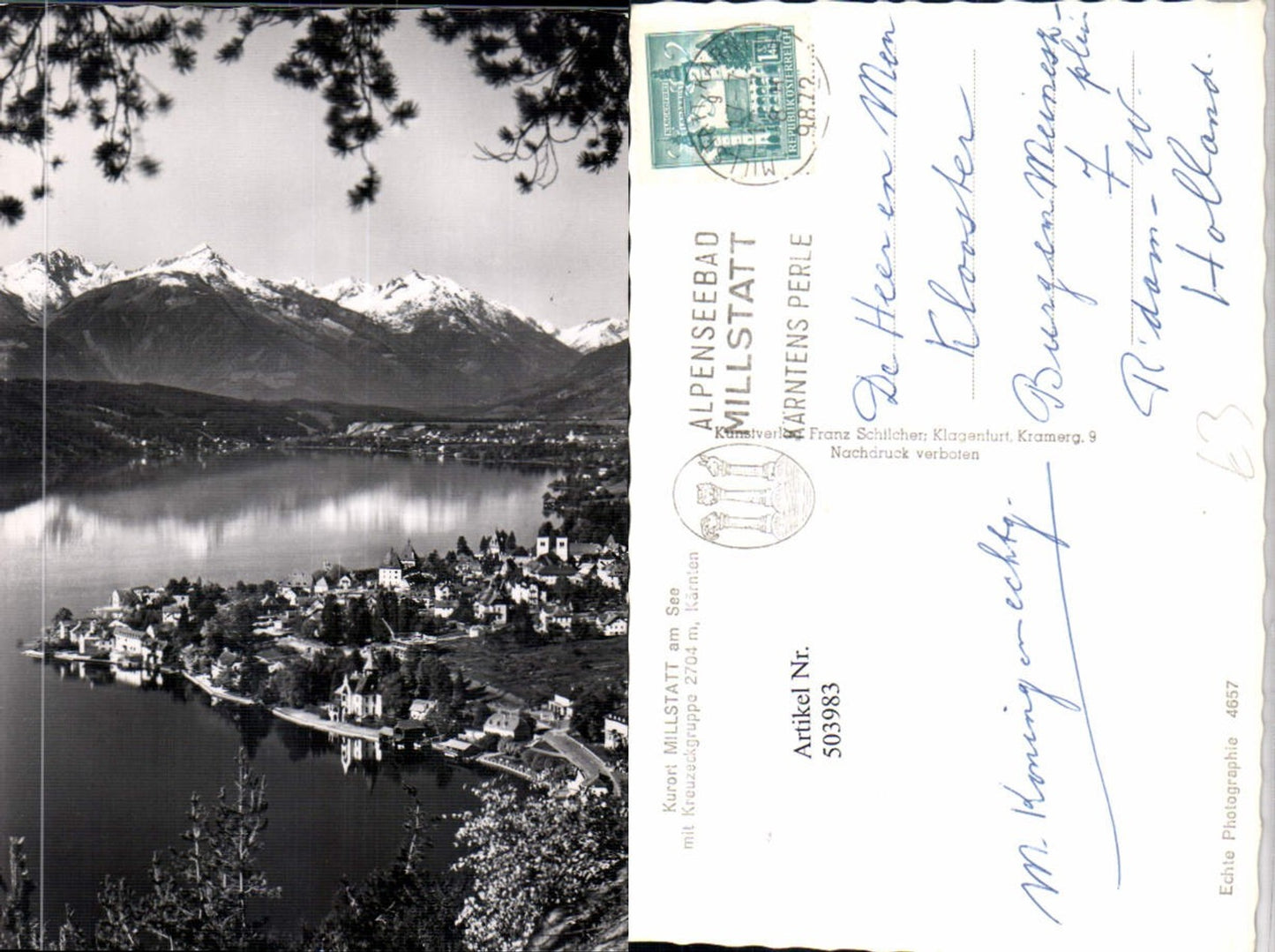503983,Millstatt am See Totale m. Kreuzeckgruppe Bergkulisse