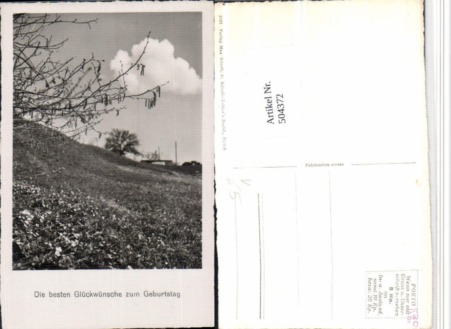 504372,Fotokunst Max Künzli Zürich 5167 Geburtstag Landschaft Wiese