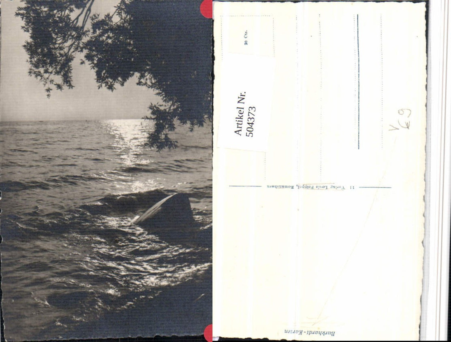 504373,Fotokunst Burkhardt Karte See Partie pub Louis Seippel Romanshorn