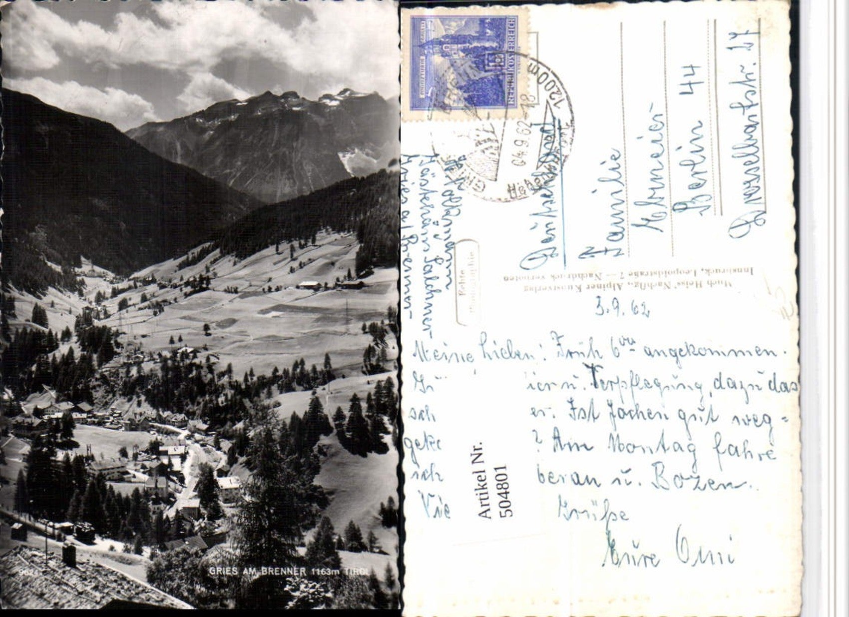 Alte Ansichtskarte – Old Postcard