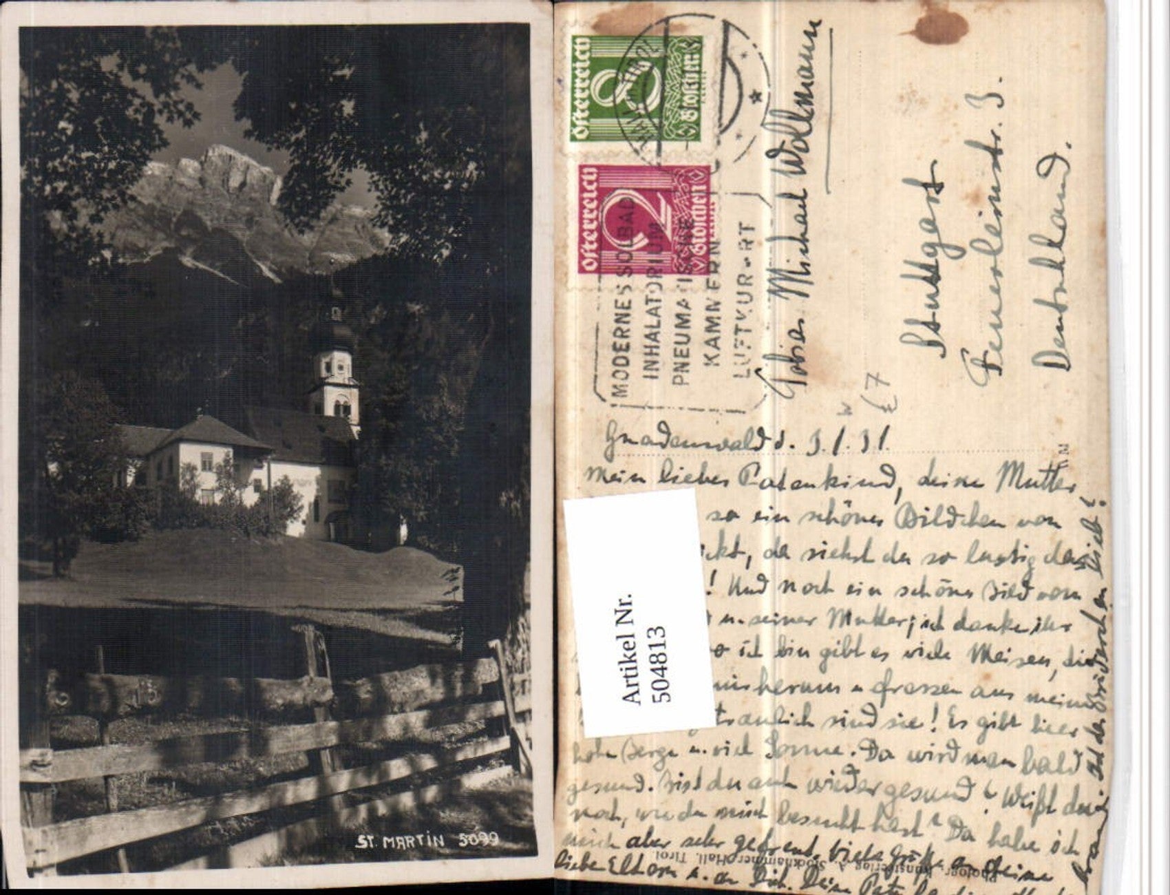 Alte Ansichtskarte – Old Postcard