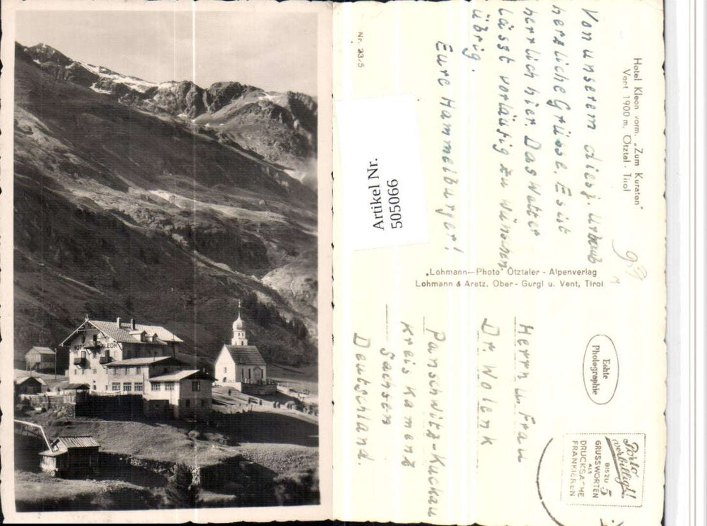 Alte Ansichtskarte – Old Postcard