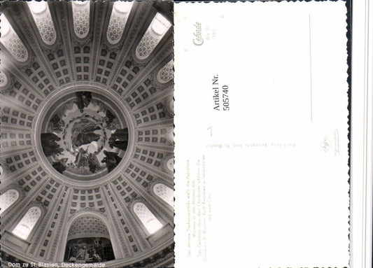 505740, St. Blasien in the Black Forest, Church interior view, ceiling painting