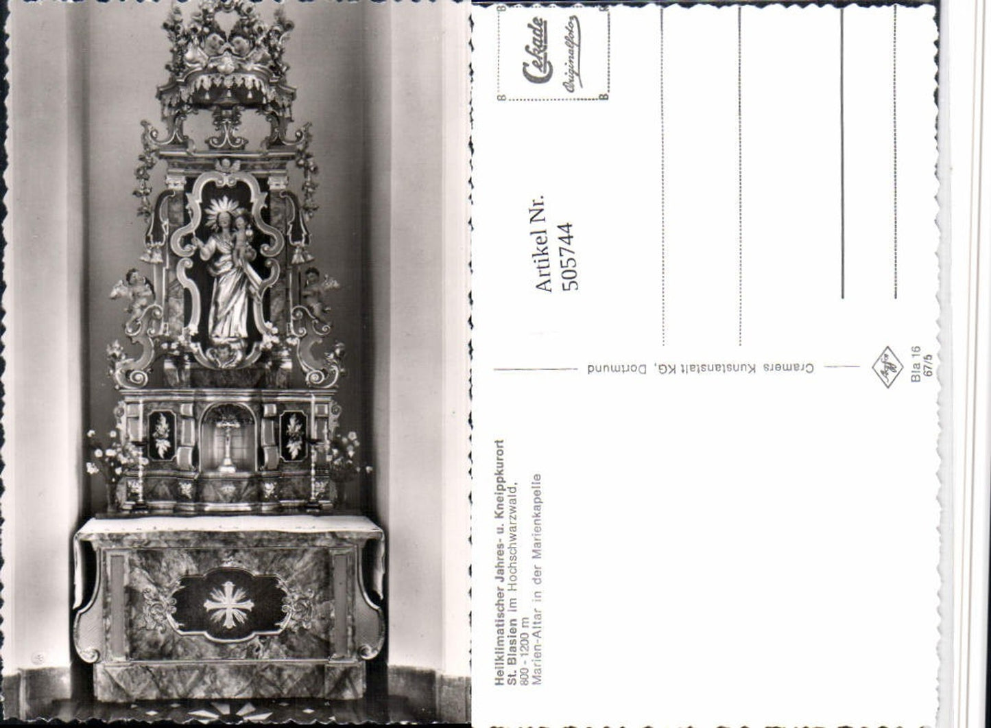 505744,St. Blasien im Schwarzwald Marienkapelle Marien-Altar