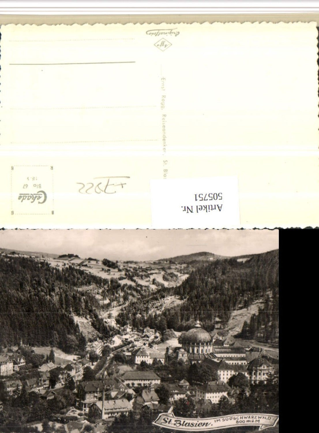505751,St. Blasien im Schwarzwald Totale m. Kloster