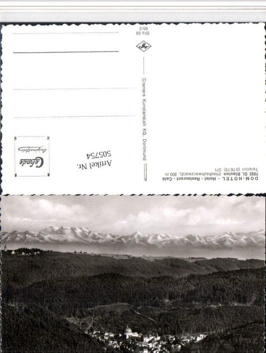 505754, St. Blasien in the Black Forest, overall view with Höchenschwand mountain scenery