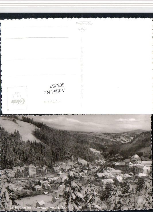 505757, St. Blasien in the Black Forest, total winter view