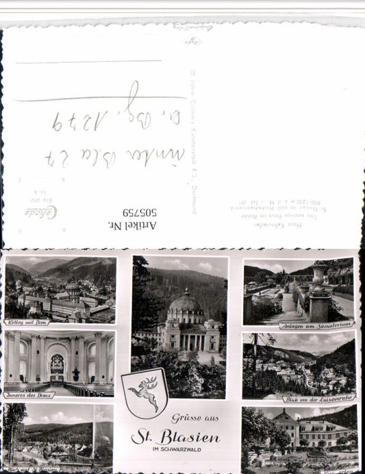 505759, St. Blasien in the Black Forest, Total Cathedral, College, Spa Facilities, Multi-view map