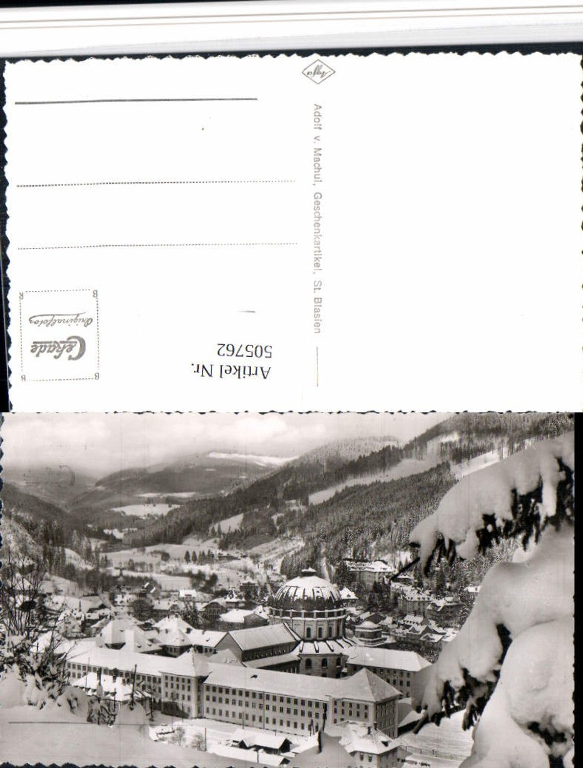 505762,St. Blasien im Schwarzwald Totale m. Kloster Winterbild