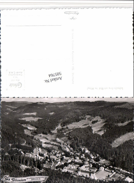 505764, St. Blasien in the Black Forest, aerial view