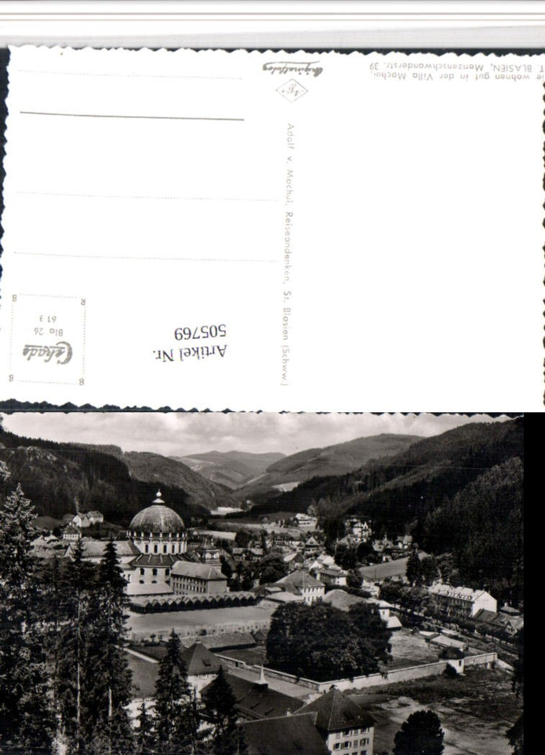 505769,St. Blasien im Schwarzwald Teilansicht m. Kolleg Kloster