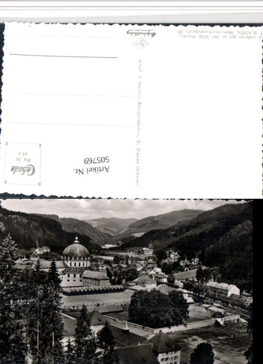 505769, St. Blasien in the Black Forest, partial view with college and monastery